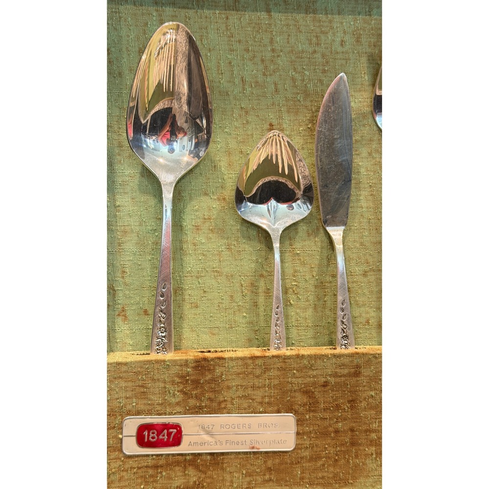 1847 Rogers Bros Silver Fashion Flatware Set International Silver Co/Chest 78 Pz - Picture 13 of 15